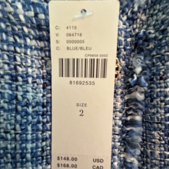 Anthropologie Double Breasted Tweed Jacket NWT - Picture 5 of 5